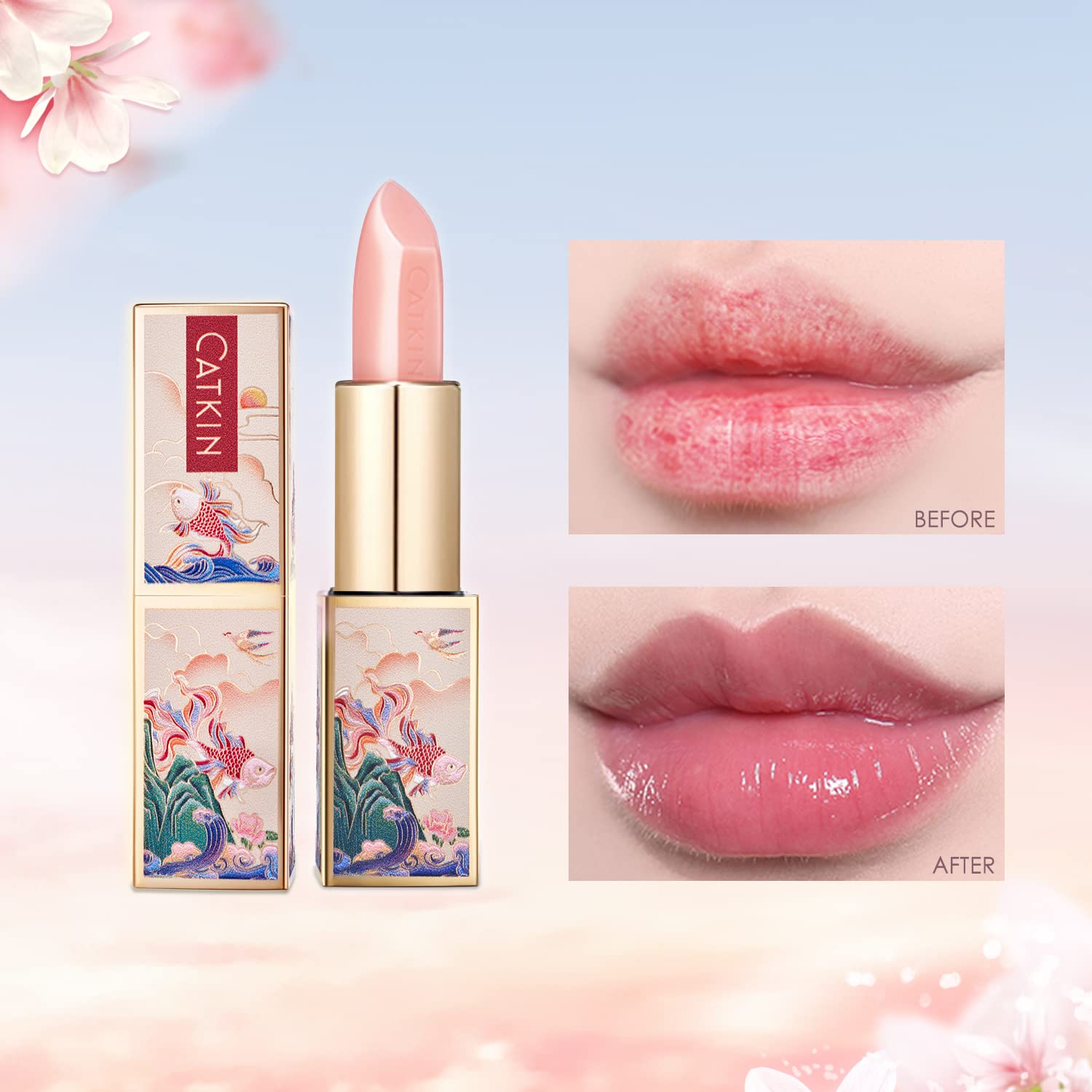 CATKIN Lip Balm Ultra Hydrating Lip Moistrurizer Lip Care with Vitamin E Nourishing For Cracked & Dry Lips 0.12 oz Transparent Clear C03 Diamond Ocean