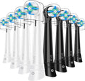 8 Pack Smart Cleaning Replacement Heads Compatible with Oral B iO 2 3 4 5 6 7 8 9 10 Series Electric Toothbrush, Brush Heads Compatible with Oral B iO Electric Handles (Black/White)