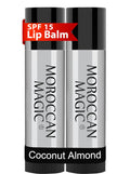 Moroccan Magic Coconut Almond SPF 15 Lip Balm | Argan Oil & Essential Oils | Family Owned | Cruelty Free | 2 Pack