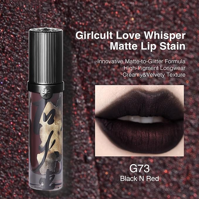GIRLCULT Matte Lip Stain – Lightweight Velvet Lip Tint, Long Lasting Liquid Lipstick, Transfer Resistant, Non-Drying & Smudge Proof Formula (G73)