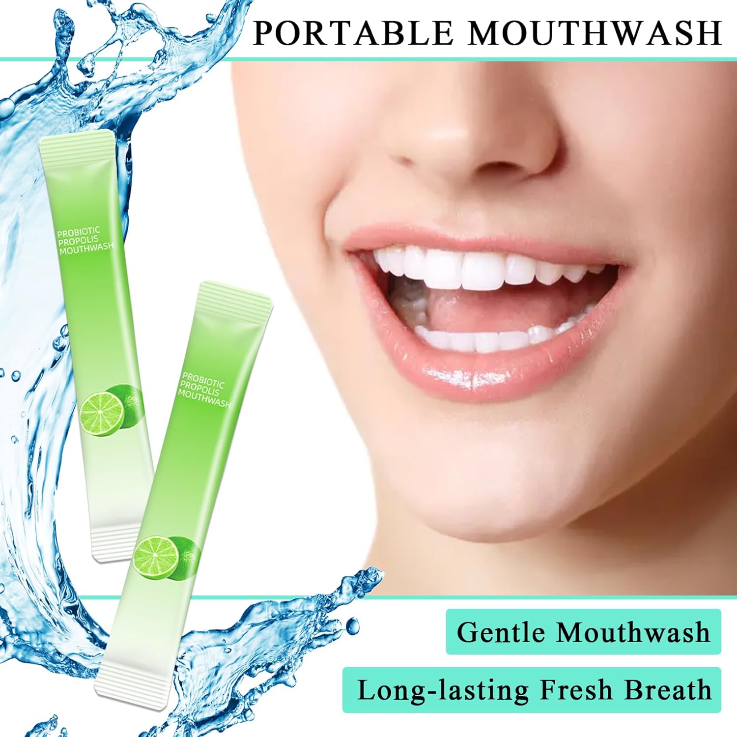 Travel Size Mouthwash,Mini Mouthwash Travel Size Bulk Portable Mouth Wash Set,Individual Small Travel Mouth Wash Packets for Fresh Breath(Pack of 60) A017