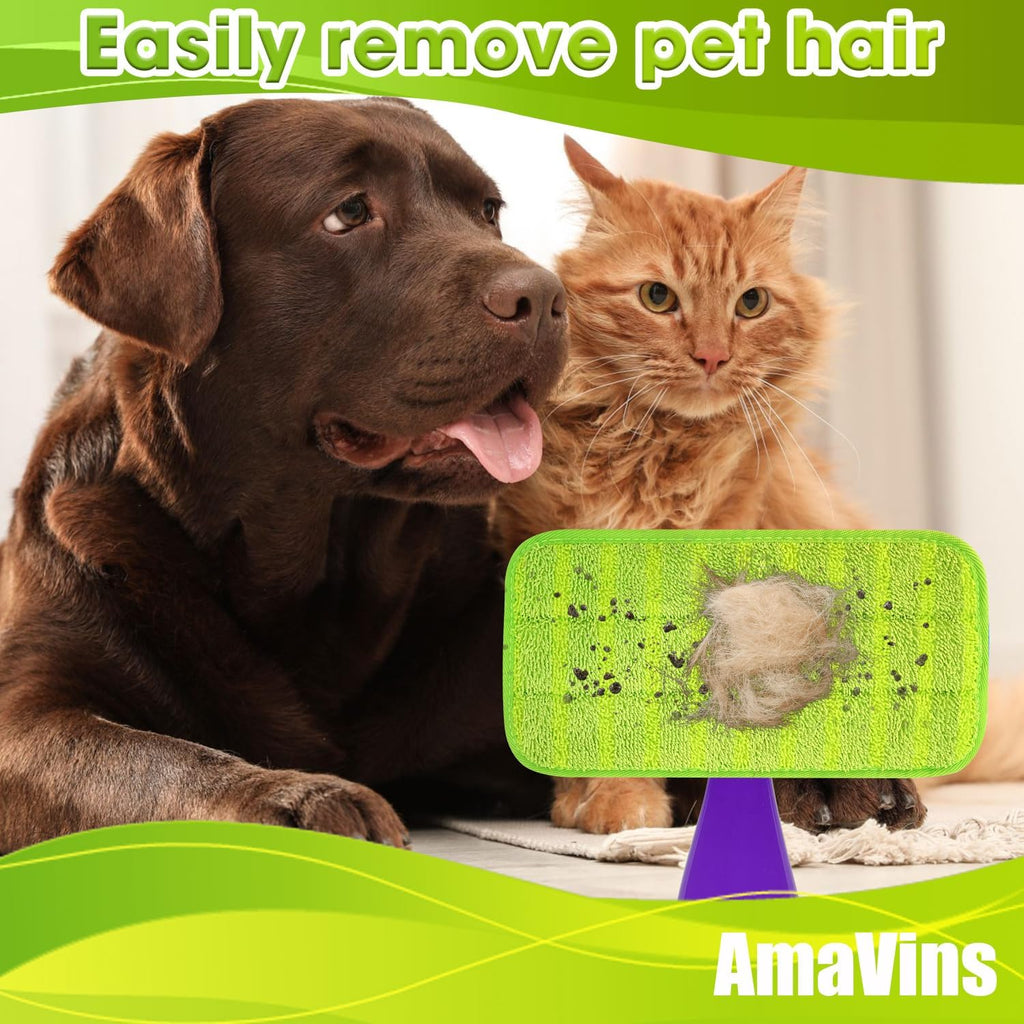 3 Pack Reusable Mop Pads for Swiffer WetJet Mops, Wet Jet Pads Refills, 12 inch Washable Microfiber Mop Pads Up to 200+ Floor Cleaning for Floor Cleaning Wet Dry Use for Any Floor Types