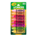 Lip Smacker Crayola Lip Balm Party Pack - 8 Moisturizing Lip Balms, Cotton Candy, Orange, Sherbert, Watermelon, Berry, Apple, Banana, Hydrating & Protecting - Cruelty-Free