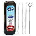 Dental Duty Dental Tools, Dental Pick for Teeth Cleaning Tools – Plaque Remover for Teeth with Teeth Cleaning Kit - Stainless Steel Dental Mirror for Teeth, Scraper and Scaler, (Black)