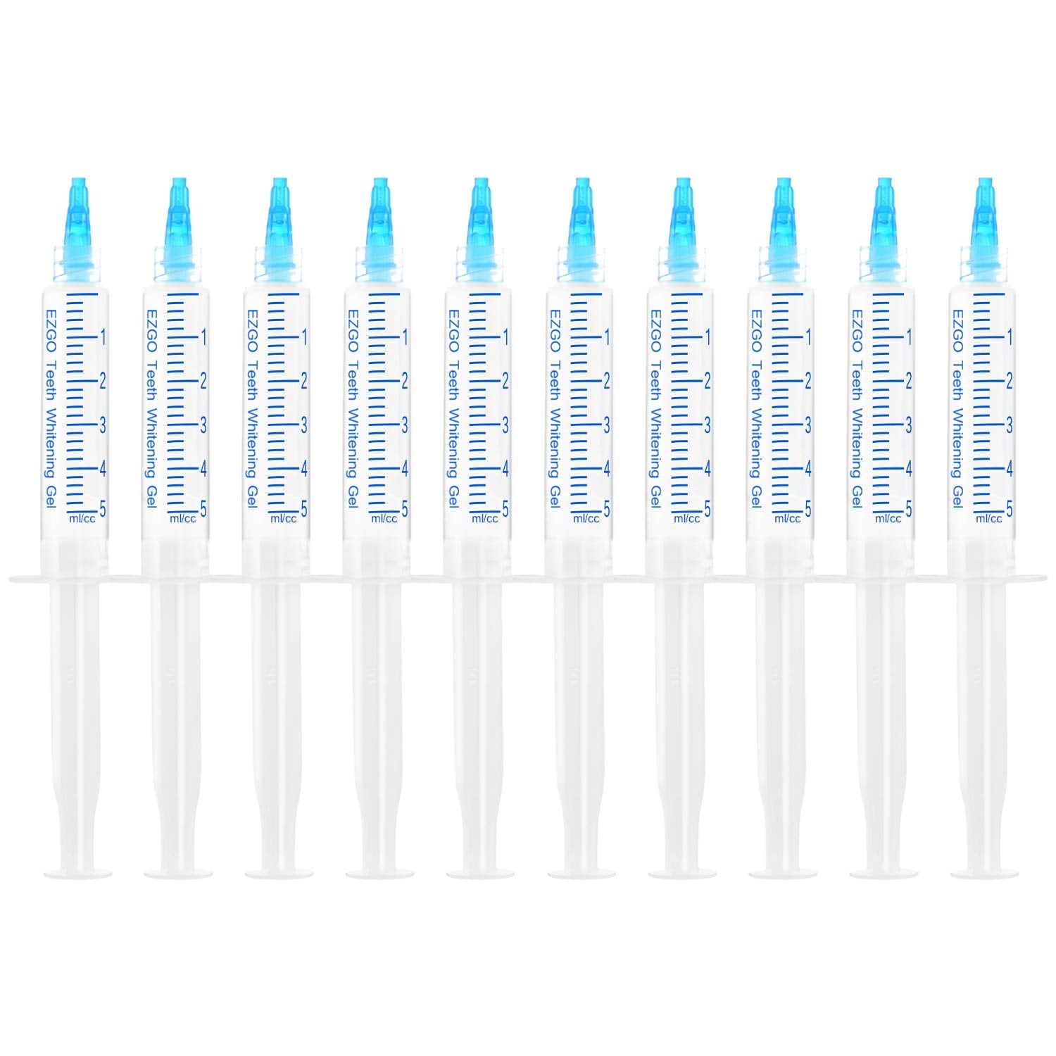 EZGO 10 Pack Teeth Whitening Gel Refills 22% Bleaching Gel, No Sensitive Teeth Whitener, Great for Sensitive Tooth Whitening, Carbamide Peroxide Teeth Whitening Gel, Mint Flavor (10X 5ML)