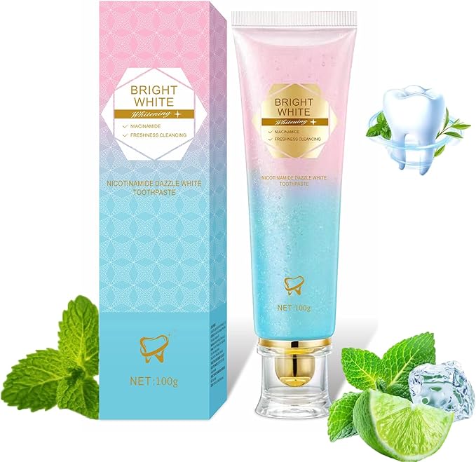 Niacinamide Whitening Toothpaste, Niacinamide Toothpaste Intensive Whitens Teeth, Protects Enamel, Removes Stains & Refreshes Breath, Daily Oral Care at Home Mint Flavor (1 Pack)-YanxiananYagao