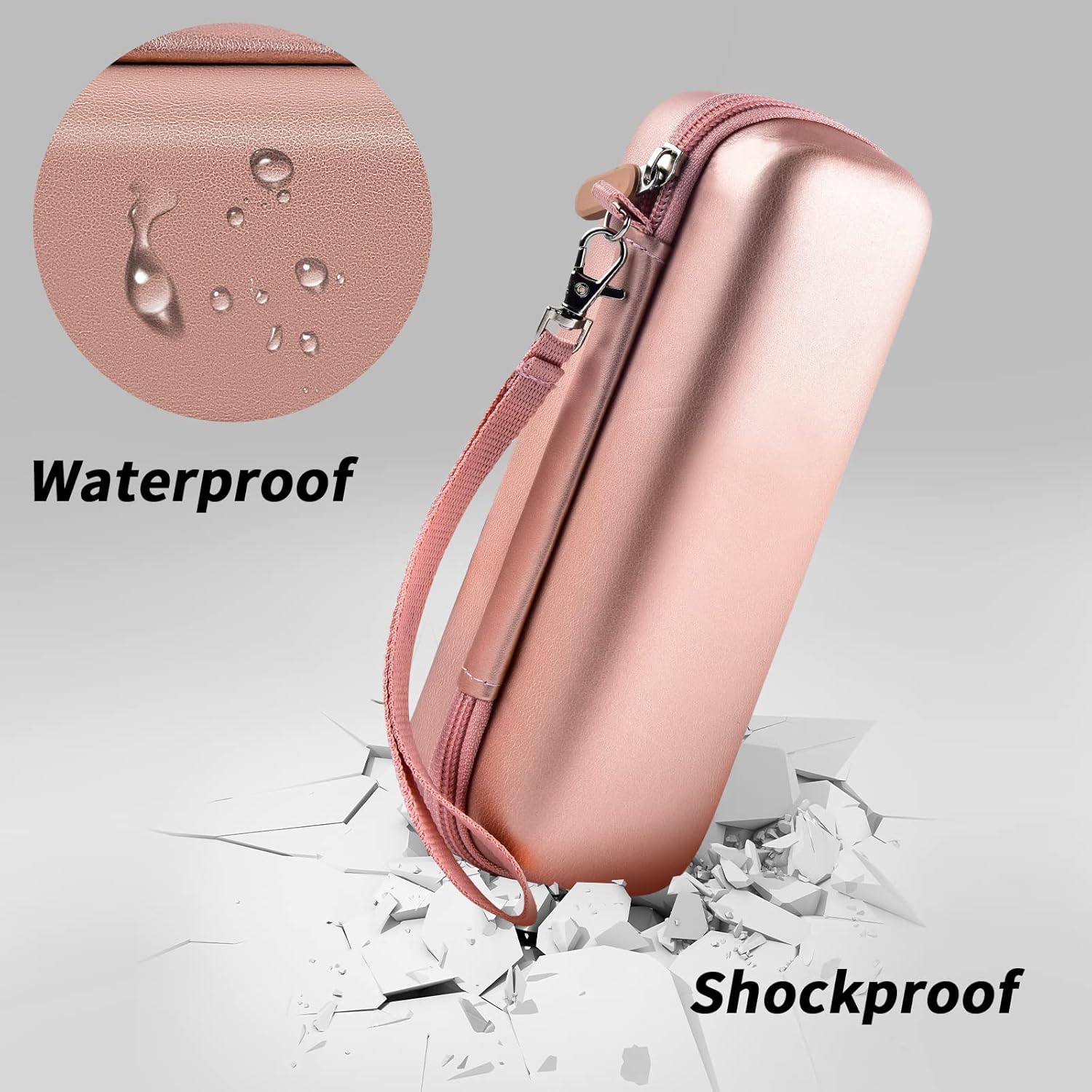 Toothbrush Travel Case Compatible with Oral-B Pro 1000, 2000, 3000, 3500, 1500/ for Philips Sonicare ProtectiveClean 4100 5100 Electric Toothbrush with Mesh Pocket for Accessories - Gold (Bag Only)