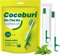 Disposable Mini Travel Toothbrushes，Prepasted On-The-Go Whitening,Individually Wrapped，Disposable，Prepasted Travel Toothbrushes- Peppermint Flavor -（24-Pack）