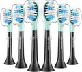 Aoremon Replacement Toothbrush Heads for Philips Sonicare C3 Premium Plaque Control HX9044/65 G3 Gum Care HX9054/65 W3 4100 5100 6100 7500 C1 C2 Flexcare Diamondclean HealthyWhite, 6 Count, Black