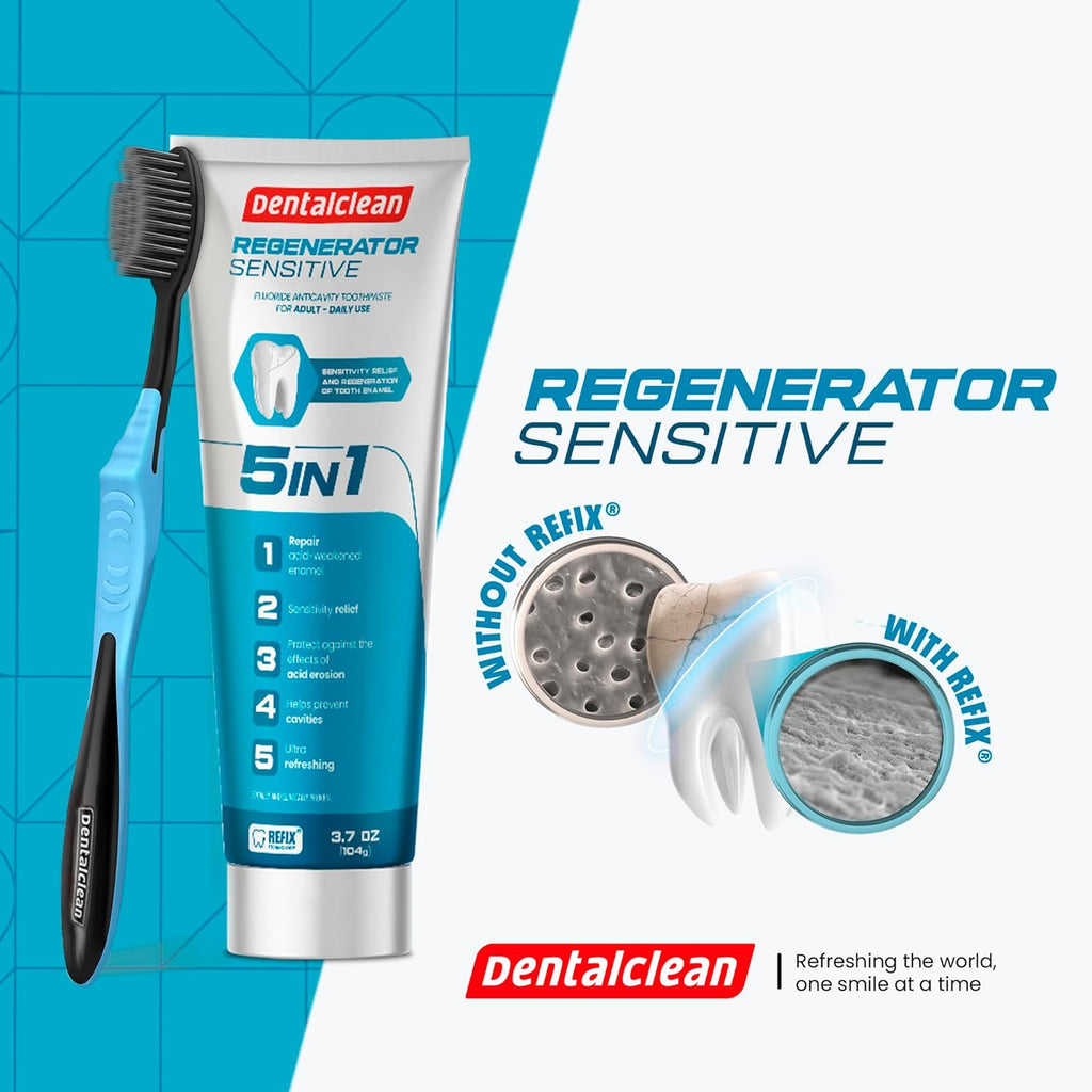 Pack of 3 Regenerating Tooth Gel - Natural Mint, Enamel Regeneration and Cavity Prevention - 3.7 oz 104g