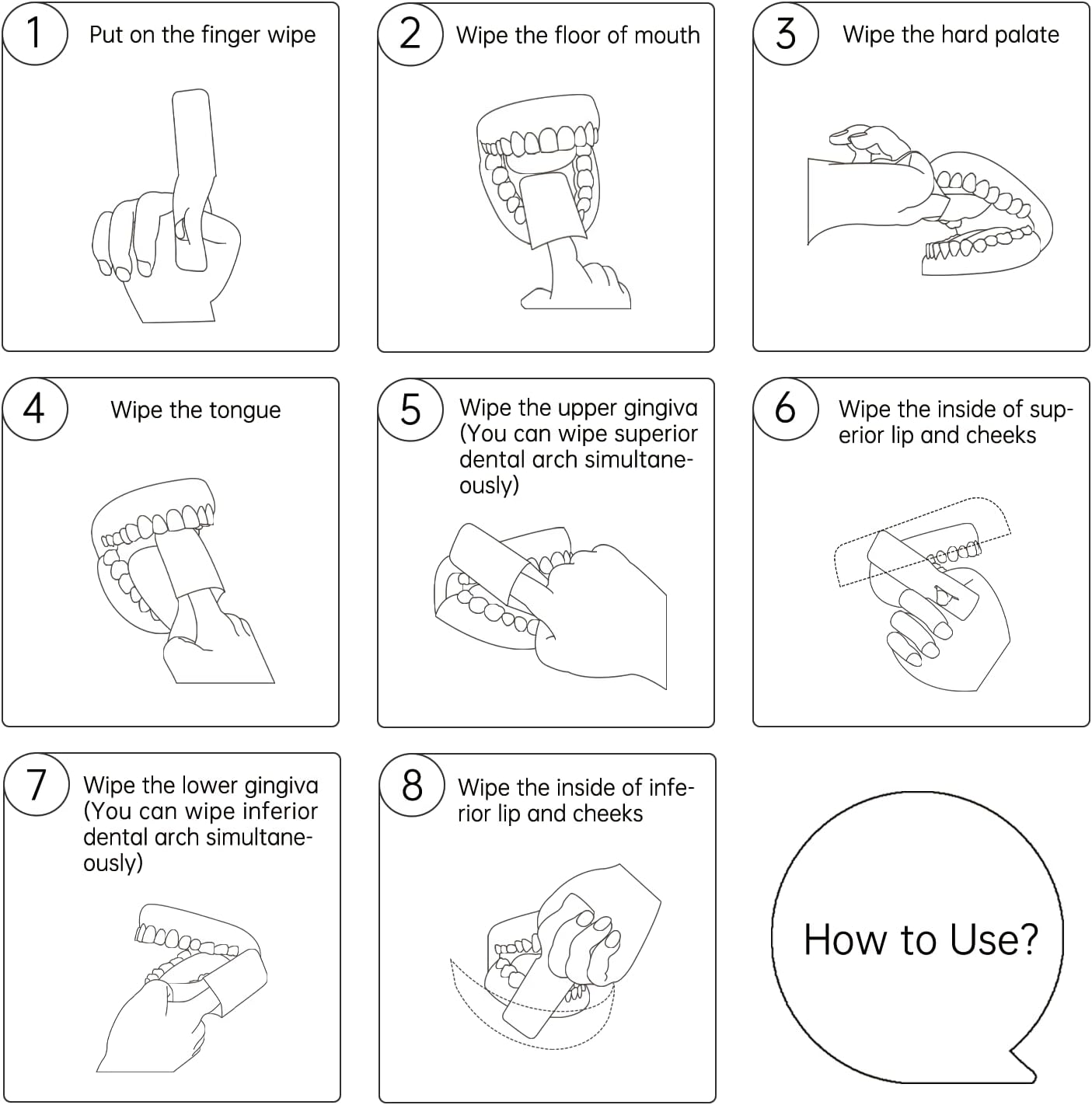 Disposable Finger Toothbrush for Adults, 60pcs, Oral Brush ups for Teeth Cleaning, Gum Cleanning, Finger Teeth Wipes, Oral mucosa Cleaner, Mint Flavor