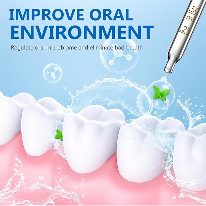 Bad Breath Treatment for Adults - Natural Fast-Acting Breath Freshening Drops with Long-Lasting Protection, Alcohol-Free Oral Care Solution for Social Confidence