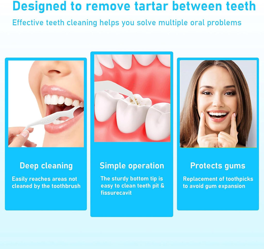 Dental Floss Picks 300 Count,Travel Floss Picks Extra Strong Flosser Professional Tooth Picks Flossers with Portable Case,Toothpicks Floss Sticks for Teeth Cleaning and Oral Care,Unscented