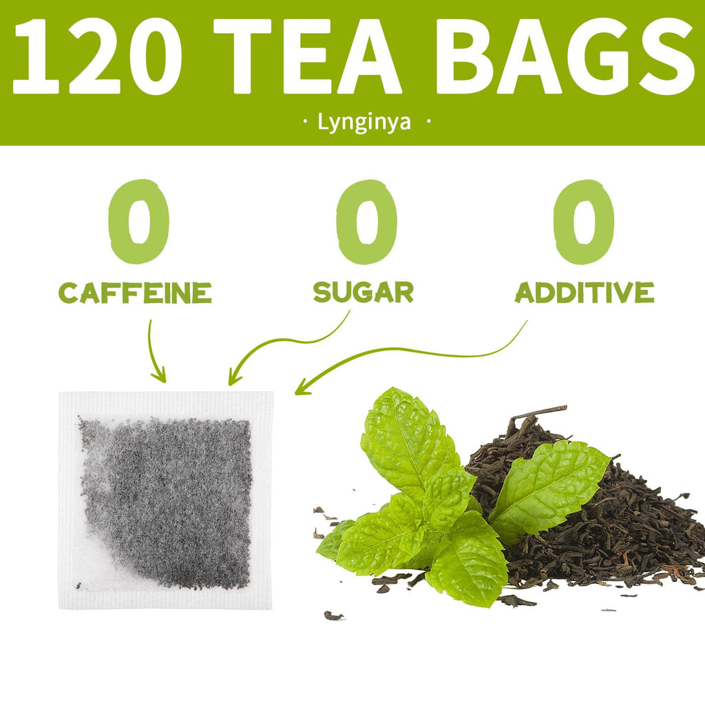 Lynginya Spearmint Tea, 120 Tea Bags - Premium Spearmint Leaves - Natural Herbal Tea - Refreshing & Minty - No Sugar & No Caffeine