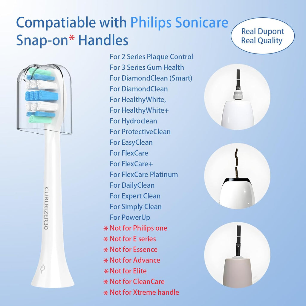 Replacement Toothbrush Heads for Philips Sonicare Replacement Heads, Electric Replacement Brush Head Compatible with Phillips Sonicare Electric Toothbrushes, 12 Pack