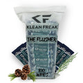 THE KLEAN FREAK FLUSHER - 100 Pack Wipes For Adults & Kids Unscented/Scented - 100% BIODEGRADABLE Individual Wrapped Travel WET Wipe for Toilet - Kascade Pine