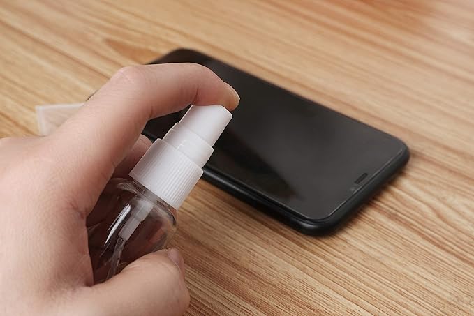 ZEROFIRE 2 Pack Spray Bottles 2oz Clear Plastic Empty Refillable Mini Spritzer for Travel, Cleaning, Gardening, Skin Care Atomizer for Essential Oils, Perfume