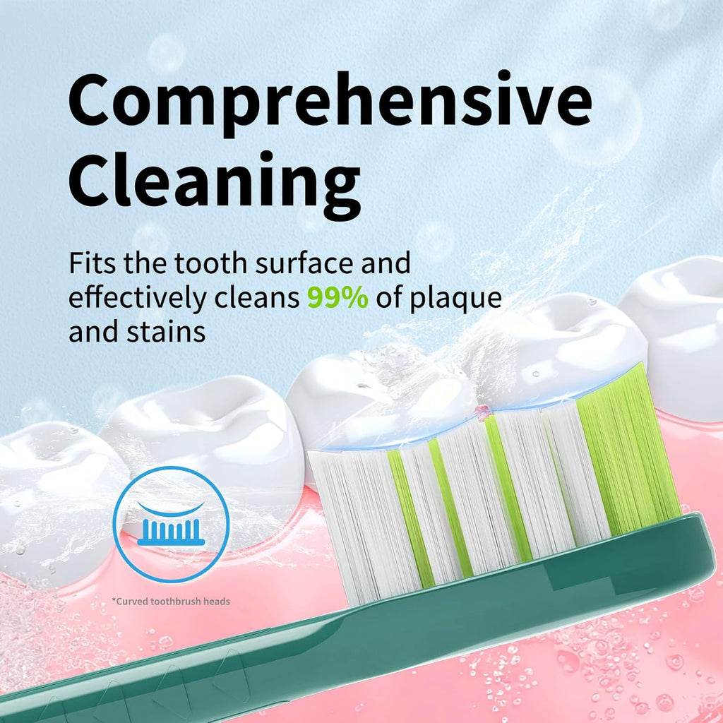 Replacement Toothbrush Heads Compatible with Philips One Sonicare Electric Toothbrush HY1200 HY1100, Tooth Brush Head Sage -10 Pack