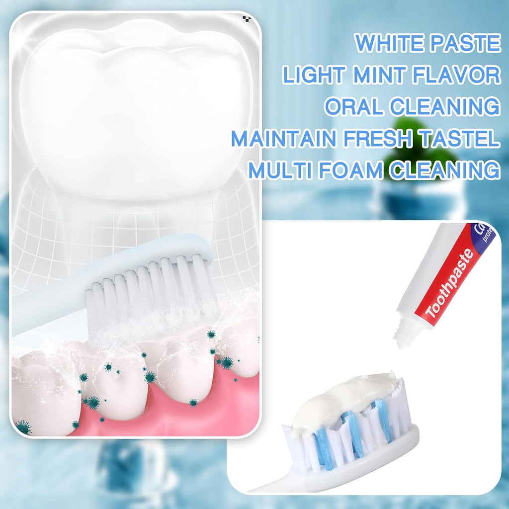 Mini Toothpaste Bulk Regular Clean Mint Toothpaste for Bad Breath, Helps Freshens Breath, Whitens Teeth Travel Size 0.18oz for Home Hotel Office School Camping