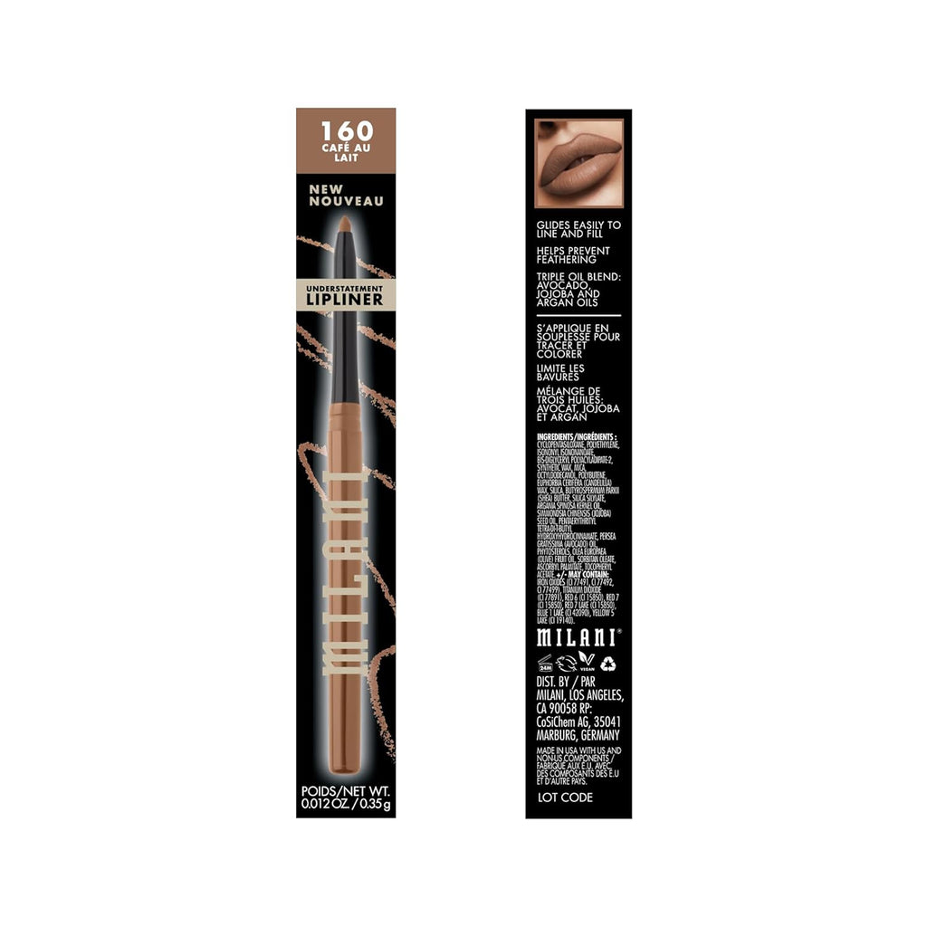 Milani Understatement Lipliner Pencil - Highly Pigmented Retractable Soft Lip Liner Pencil, Easy to Use Lip Makeup
