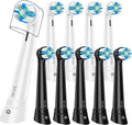 10PACK Replacement Toothbrush Heads Compatible with Oral B iO Series 2/3/4/5/6/7/8/9/10 Electric Toothbrush,Round Brush Heads for Gentle Gum Care & Deep Cleaning,White/Black