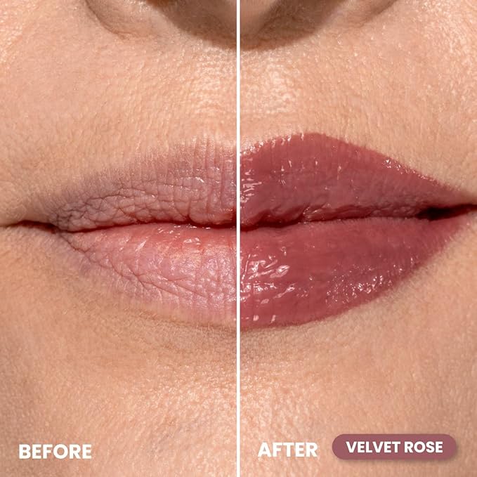 PRIME PROMETICS PrimeLip Plumping Lip Balm for Mature Women – 3-in-1 Lipstick, Gloss & Balm – Non-Stinging Lip Plumper – Smooths Lip Lines, Lightweight, Buildable Color (Velvet Rose)