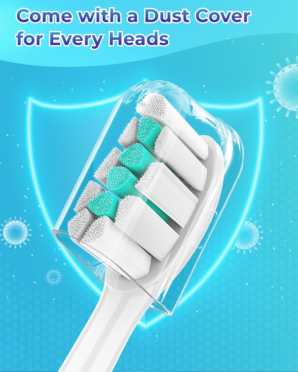 Replacement Toothbrush Heads Compatible with Philips Sonicare：5 Pack Soft Replacement Electric Brush Head Compatible with Phillips Sonicare Snap-on System