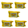 Pack of 5 Well Beginnings Hypoallergenic Unscented Wipes Dermatologist Tested Fragrance Free Soft & Strong, 120 Wipes
