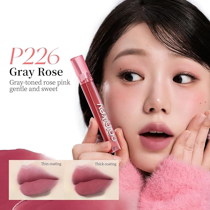 COLORKEY Airy Velvet Lip Tint, Matte Finishs, Longwear Rich Lip Colors, non-sticky, Creamy Soft Texture, Waterproof Lip Stain, Matte hydration, non-drying. Velvety finish (B620 Oolong Latte, 3g)
