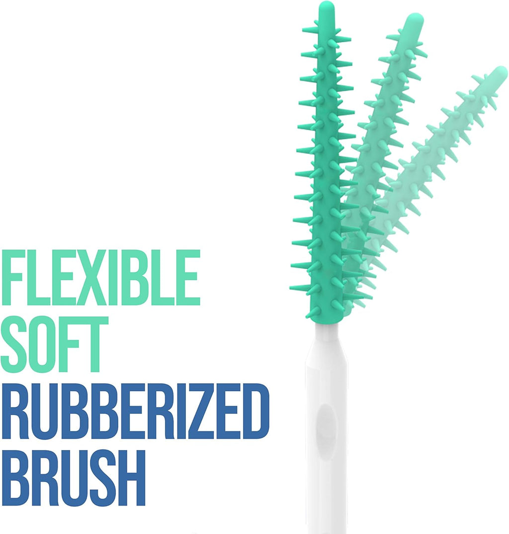 Dr. Emma Brush Picks Rubberized Mint Brush Picks, 2 Packs, 100 Picks/Pack