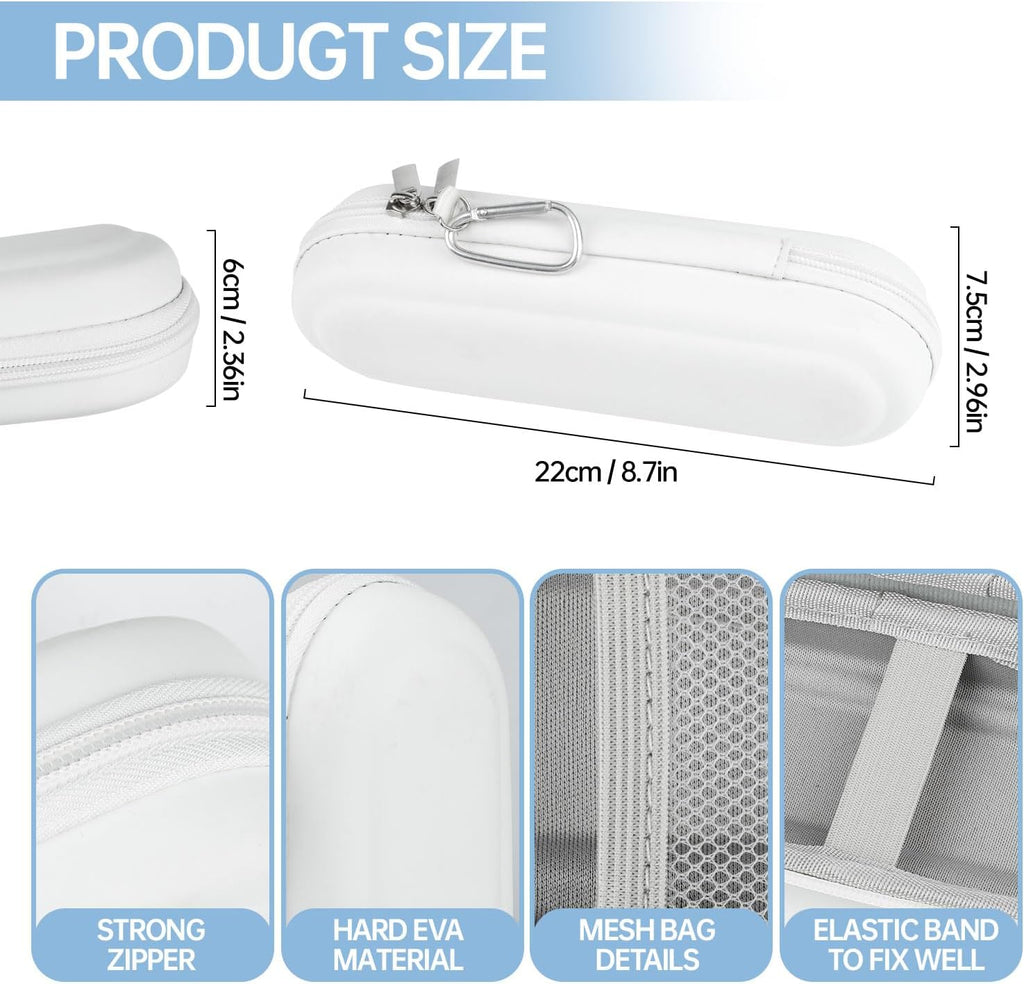 Toothbrush Travel Case for Oral B/Oral-B Pro 1000 1500 5000 7000 7500 6000 9600 for Phlips 4100 5100 Electric Toothbrush Carrying Bag, Portable Hard Protective Storage Bag with Mesh Pocket