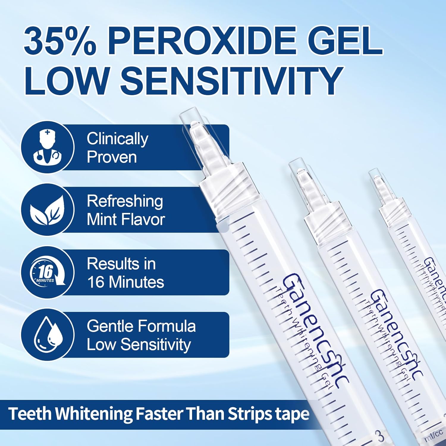 10-Pack Teeth Whitening Gel Refills - Gentle 35% Carbamide Peroxide Formula - Compatible with Teeth whitening Kit,No Sensitive Teeth Whitener