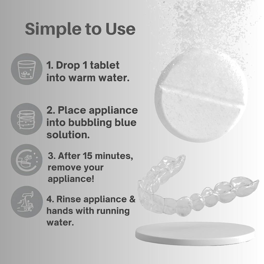 120 Count Retainer Cleaner Tablets for Aligner, Mouth Guard, Night Guard and More. Cleaning Tablets for Ultrasonic Cleaners - Fresh in 3 Minutes - 4 Month Supply - Mint