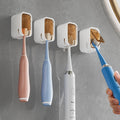 Toothbrush Holders for Bathroom【Innovation Single Slot Design】 2PCS Toothbrush Holder Wall Mounted with Cover for Shower, Single Toothbrush Dispenser Storage Organizer for Family & Travel