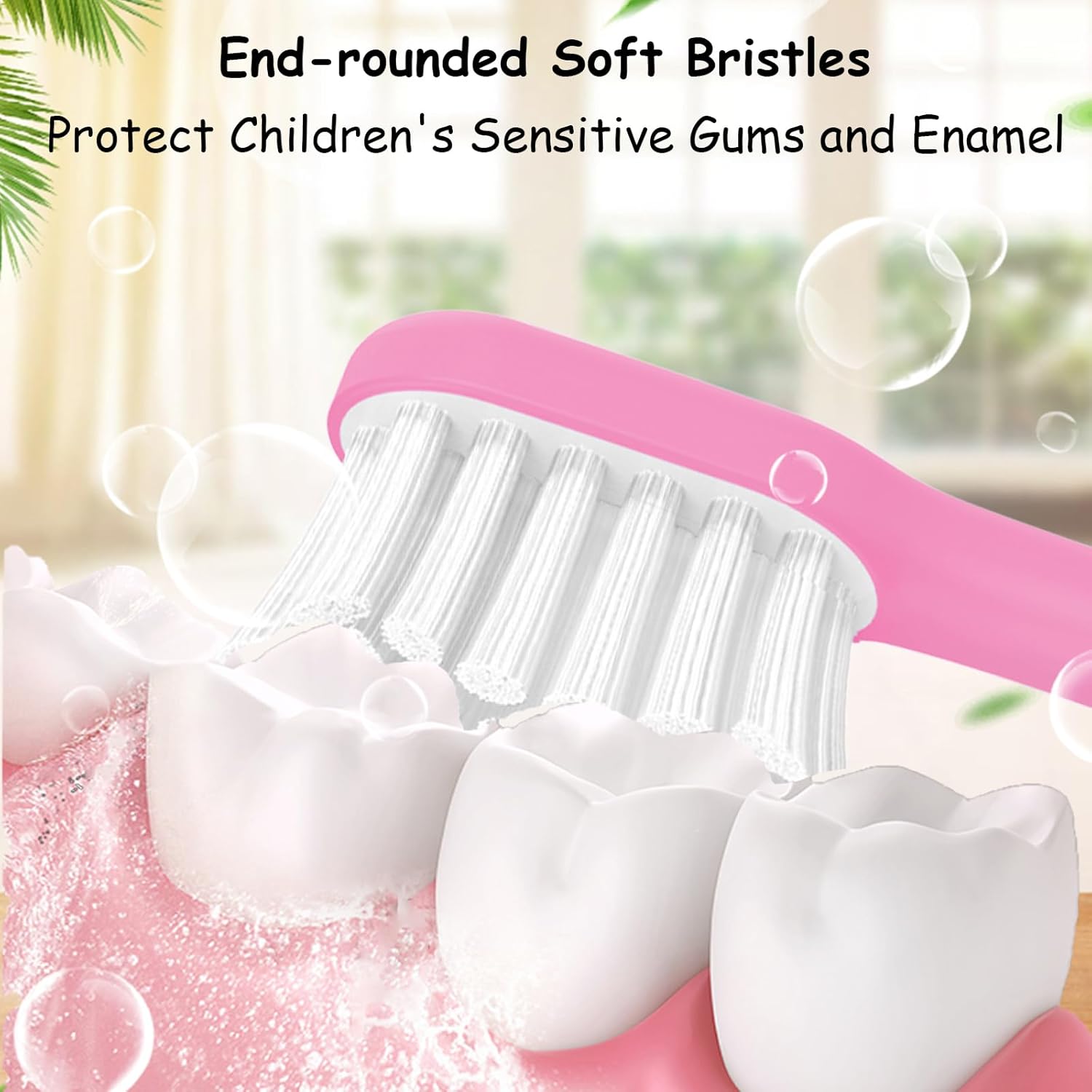 Kids Replacement Heads Compatible wit Kid Toothbrush hx6320, hx6321, hx6032/94, hx6331, hx6340, 8 Pack Soft Replacement Brush Heads for Kids 6 Years Old