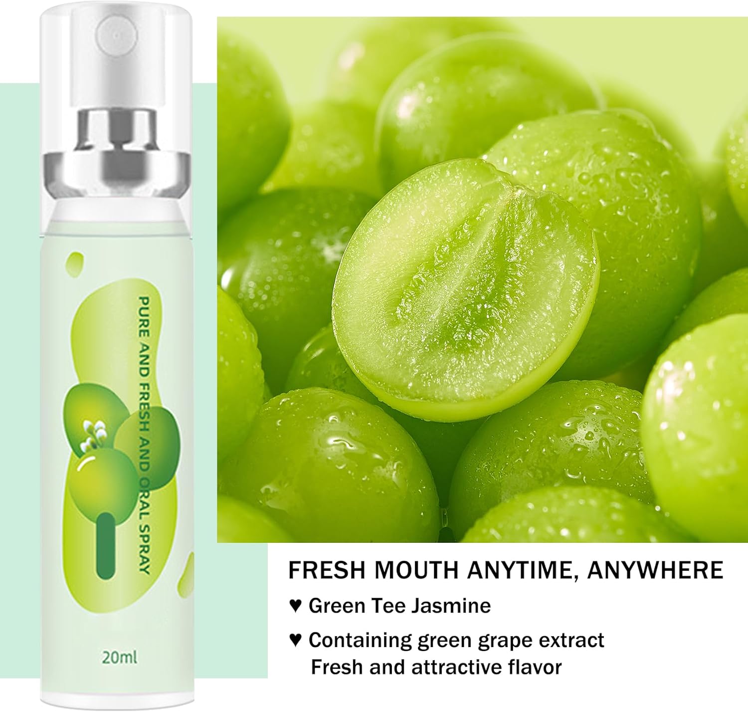 6PCS Oral Breath Spray, 3 Flavors Fruit Mouth Spray Breath Freshener Oral Care for Adults, Portable Long Lasting Refreshing Dry Mouth Spray for Bad Breath
