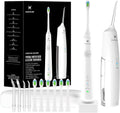 2-1 Oral Clean Kit- Water Dental flosser & Electric Toothbrush Combo- Brushing & Flossing- for Teeth Cleaning and Gum Health (White)