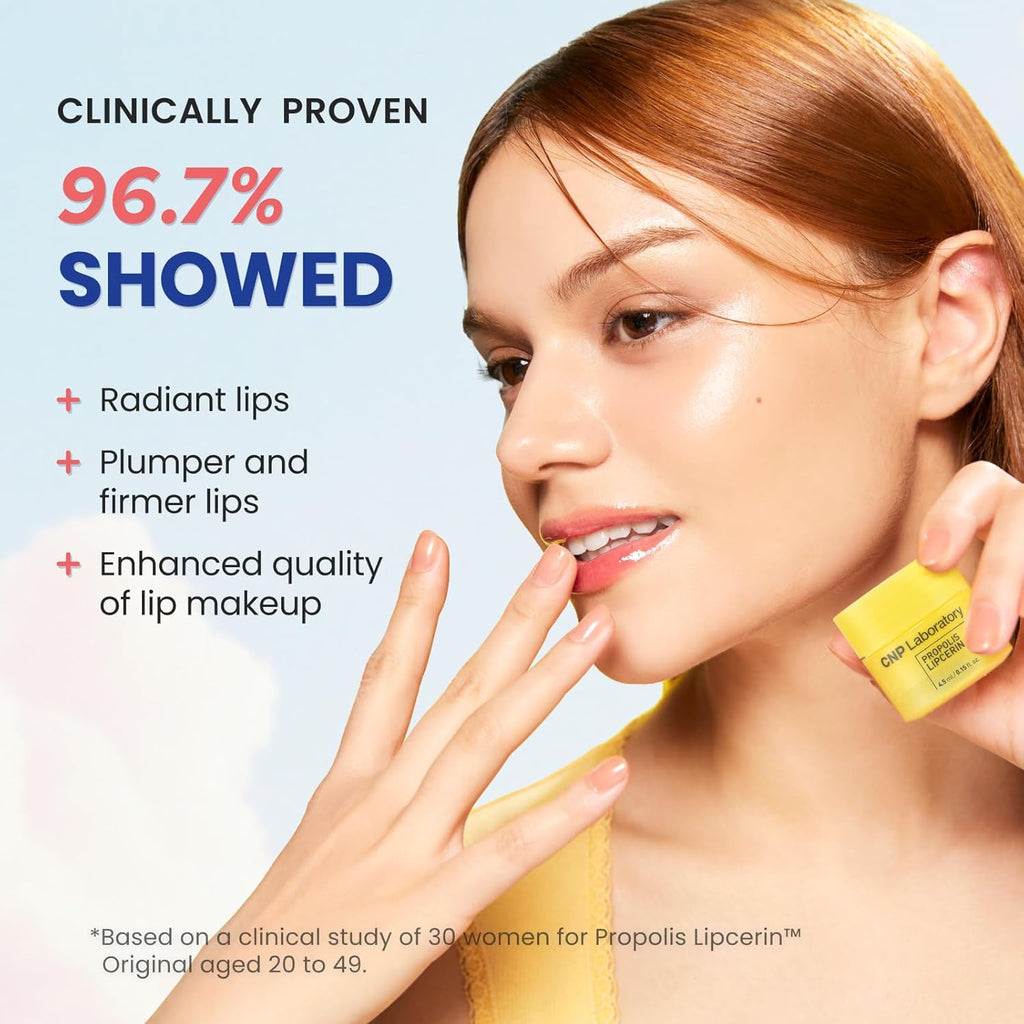 CNP Honey Lip Butter Mini Set – Propolis Lipcerin™ Travel-Size (4 Flavors), Hydrating Overnight Manuka Lip Balm & Mask, 12hrs Long-lasting Moisture, Stocking Stuffers, Gifts for Women