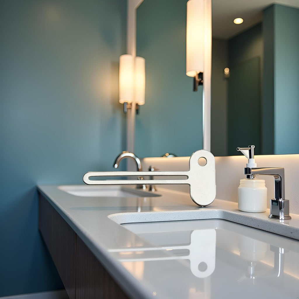 Silver Semicircular Metal Manual Toothpaste Squeezer Stainless Steel Dispenser Tube Squeezer Hand Cream Tube for Key Set Practi Toothpaste Squeezer Dispenser Reduce Toothpaste Waste