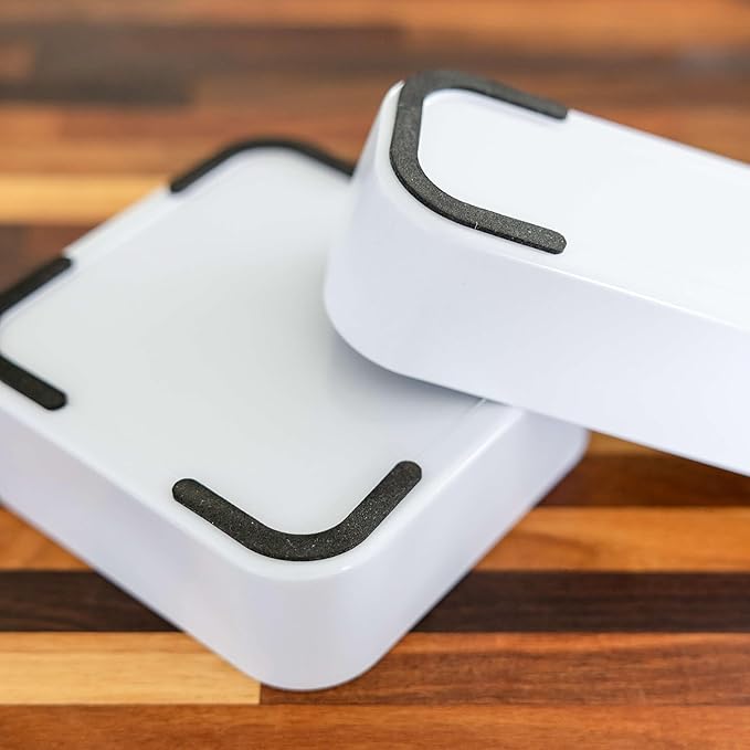 Three by Three Seattle 6 Piece Metal Organizer Tray Set for Storing Makeup, Stationery, Utensils, and More in Office Desk, Kitchen and Bathroom Drawers (2 Inch, Assorted Colors, Stripes)