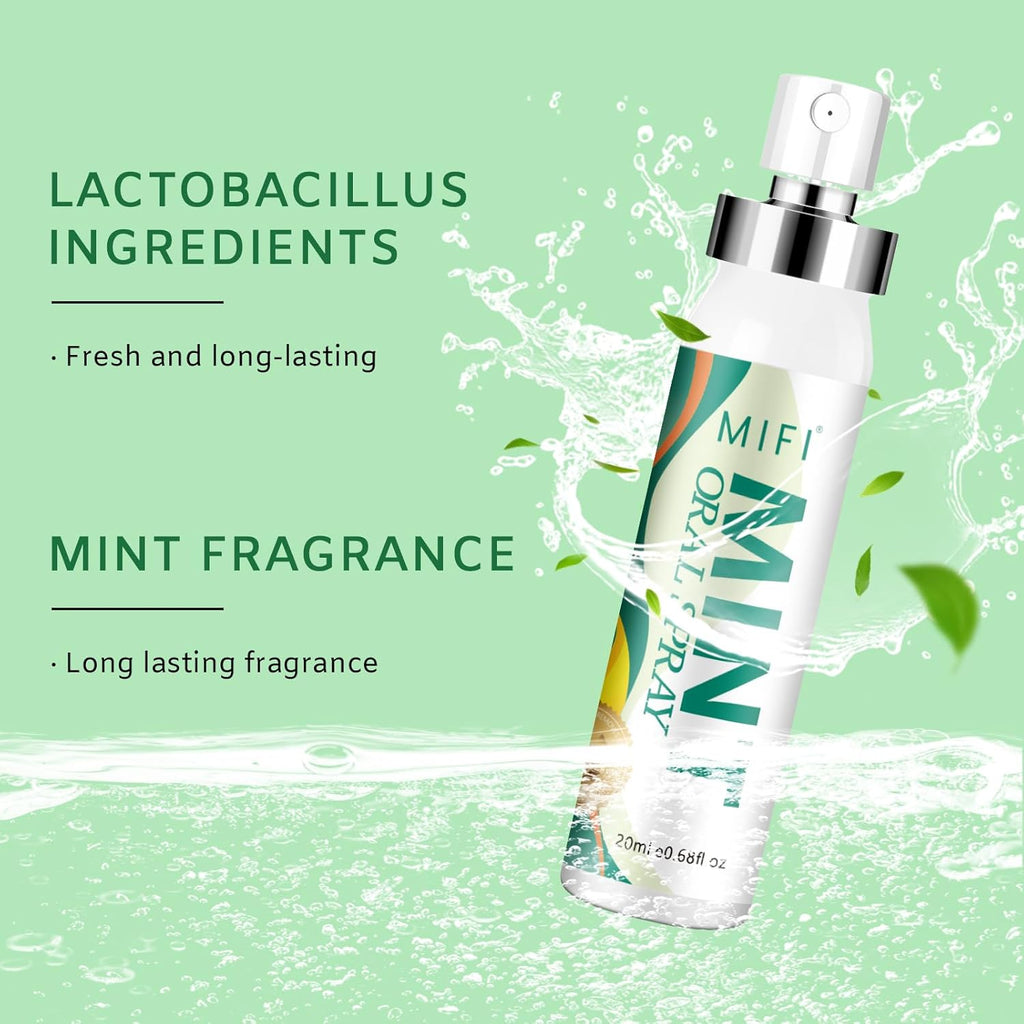 Oral Spray for Adult - Sugar-Free, Breath Freshener Spray, Dry Mouth Spray, Fights Bad Breath, Compact and Portable (Mint Flavor*2Pack)