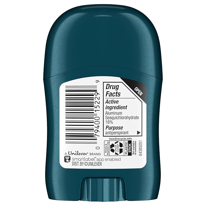 Degree Men Travel Deodorant, Bulk, Cool Rush 18-Pack – 72H Body Heat Activated Mini Antiperspirant, 0.5 Oz Ea