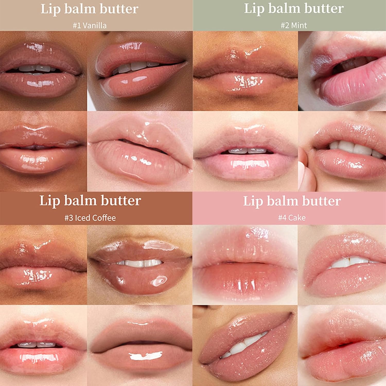 Petansy 4PCS Special Lip Balm - Conditioning Lip Mask and Lip Balm for Instant Moisture,Natural Ingredients Vegan Non-Sticky Lip Glowy Balm，Soothing Lip Care