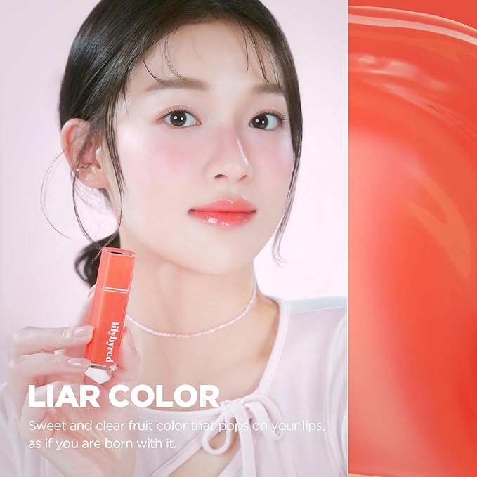 lilybyred Bloody Liar Coating Tint | Korean Glossy Lip Stain, Vivid & Juicy Color, Syrupy Shine, Moisturizing, Long-Lasting & Smudge-Proof, Non-Sticky, Lightweight, 0.14 oz. (14 Bitter Podo)