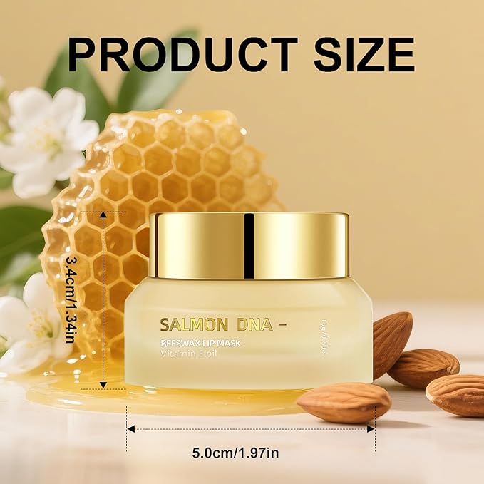 PDRN Lip Sleeping Mask with Salmon DNA & Honey,Skin Care Hydrating Lip Balm for Daily & Overnight Moisturizing, Brightening & Smoothing, 15g/0.53oz.