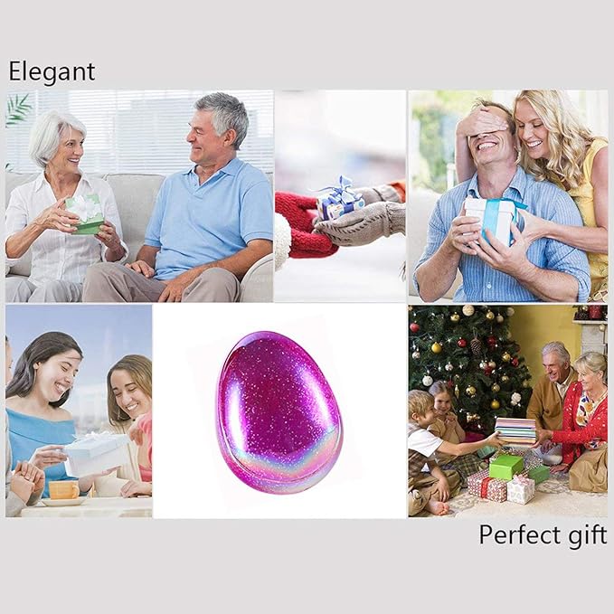 Hair Brush, Detangling Brush Portable Travel, Glitter Egg Shape Anti Static Knots, Air Cushion Massage Detangler Brush for Adults Kids Curly Long Thick Dry Wet Frizzy Damaged Hair