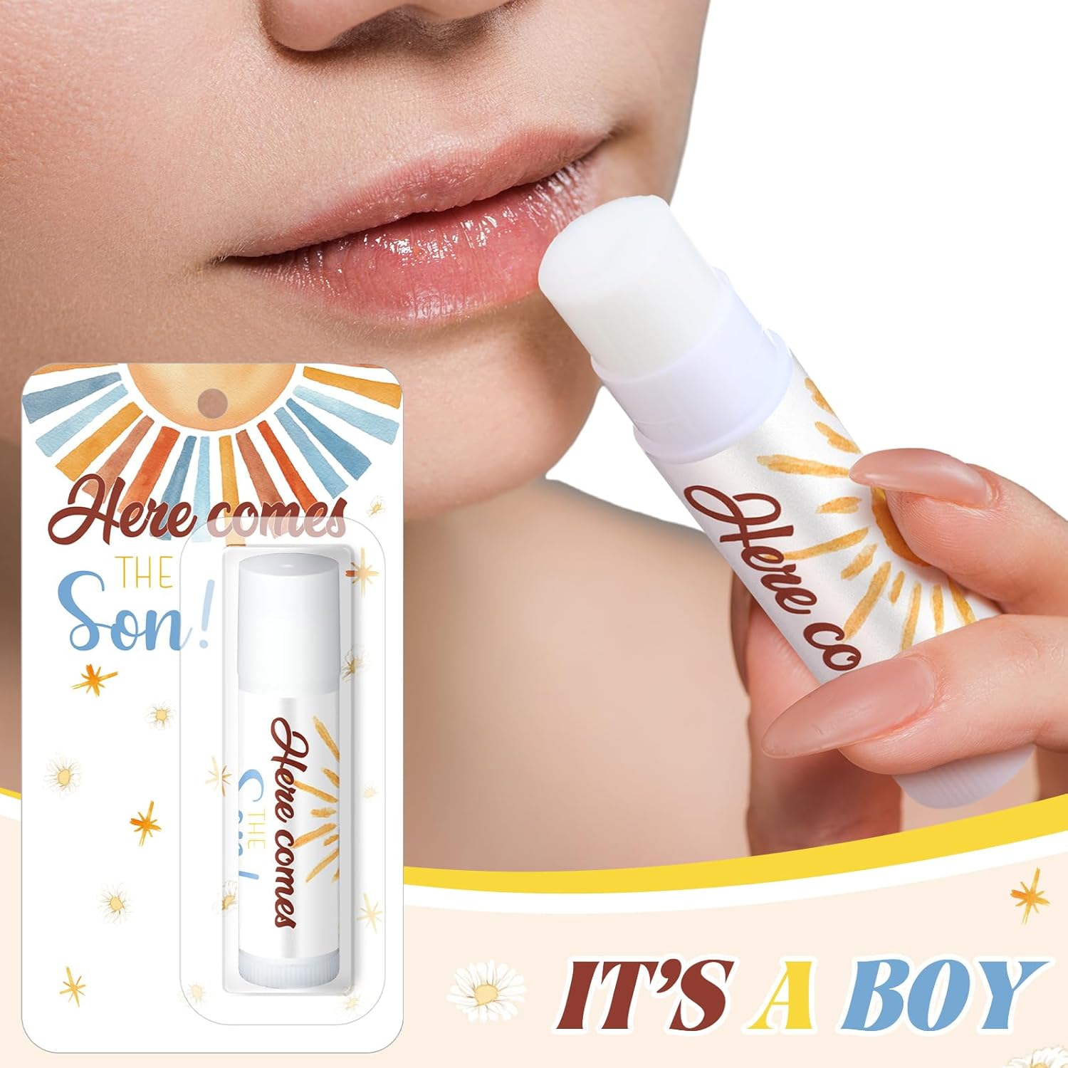 30 Pack Here Comes the Son Baby Shower Favors Games Prizes Party Gifts Bulk Sunshine Lip Balms for Winners Adults Guests Gender Reveal Favors Decorations Baby Shower Souvenirs Gift Bags Stuffers