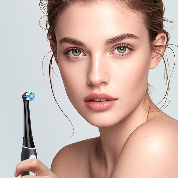 6 PCS IO Replacement Heads Compatible with Oral b IO 2/3/4/5/6/7/8/9/10 Series Electric Toothbrush, Brush Heads Refills Compatible with Oral B IO (Black)