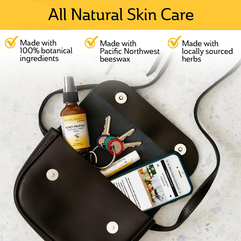 Mickelberry Gardens Love Your Lips All-Natural Organic Beeswax Lip Balm – Hydrating, Healing, and Moisturizing Chapstick for Men, Women, and Kids (2 Pack, Clear)