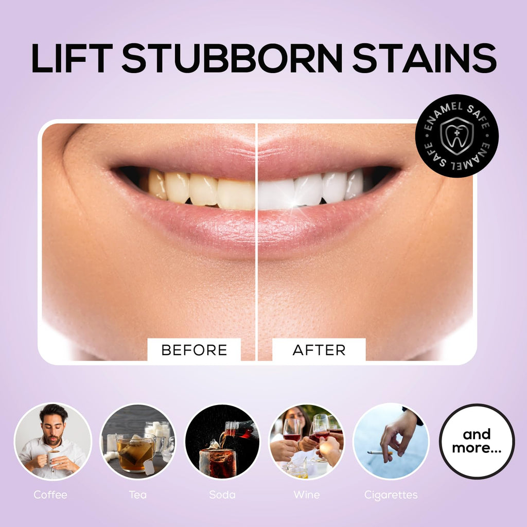 Venus Visage Activated Charcoal Toothpaste for Whitening, 3 Pack - Effective Teeth Whitening Toothpaste for Surface Stains - Peppermint Flavor (3.7 oz/105 g)